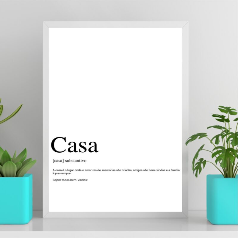 Quadro Minimalista Casa - Definição b