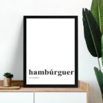 Quadro Minimalista Hamburguer - My Only Addiction