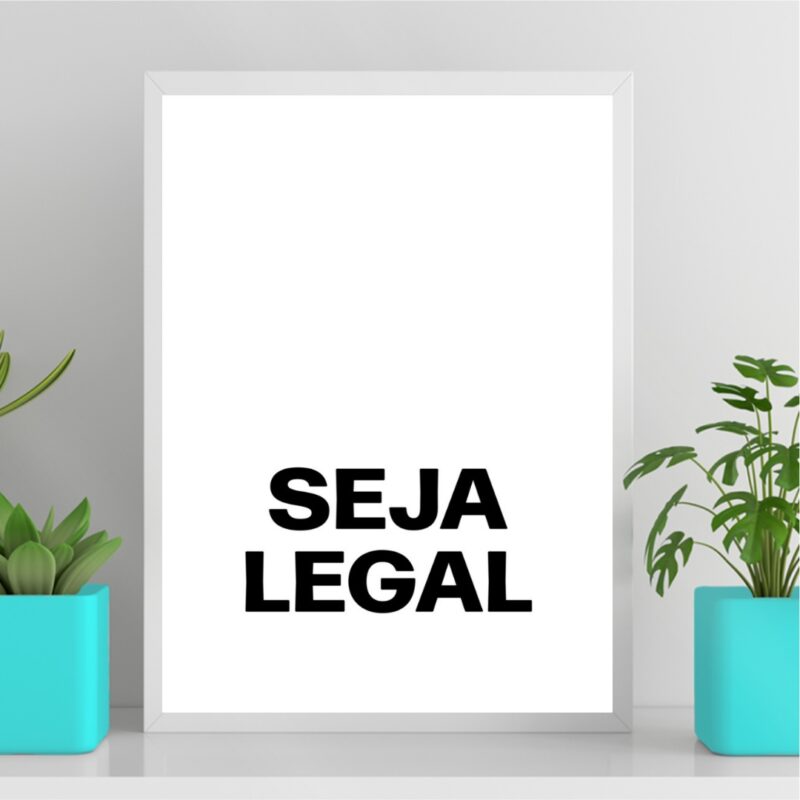 Quadro Minimalista Seja Legal b