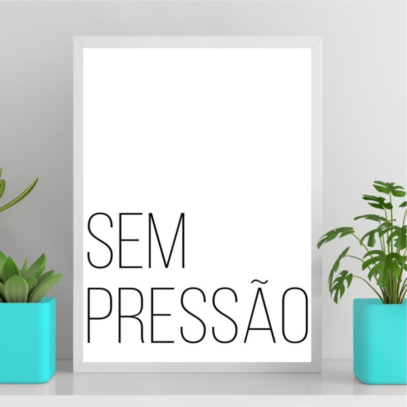 Quadro Minimalista - Sem Pressão b