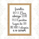 Quadro Moldura Dourada Família Graça Deus