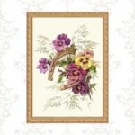 Quadro Moldura Dourada Ferradura Flores