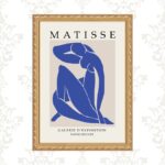 Quadro Moldura Dourada Matisse - Mulher Azul