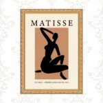 Quadro Moldura Dourada Mulher Matisse