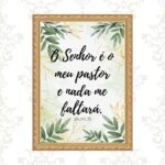 Quadro Moldura Dourada O Senhor é Meu Pastor