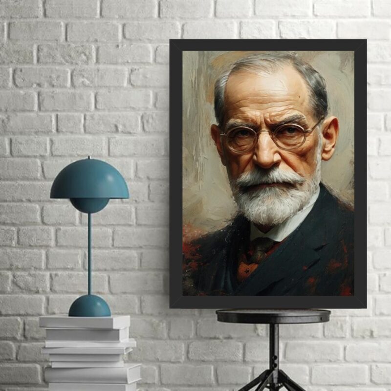 Quadro Sigmund Freud Estilo Pintura b