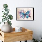 Quadro Decorativo Arte Borboleta Horizontal