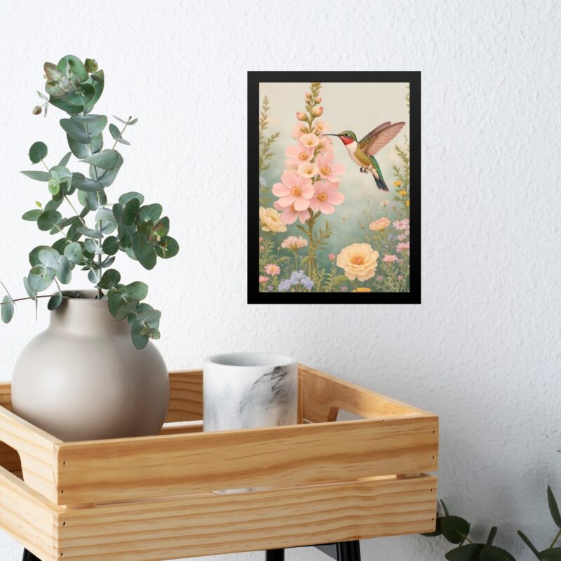 Quadro Decorativo Beija-Flor Cores Suaves b