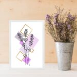 Quadro Decorativo Lavanda - Arte Geométrica