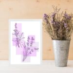 Quadro Decorativo Moderno Flores Lavanda