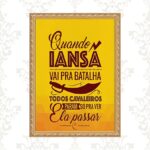 Quadro Moldura Dourada Frase Iansã