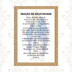 Quadro Moldura Dourada Oração Salve Rainha