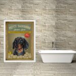 Quadro Para Banheiro Dachshund Vintage