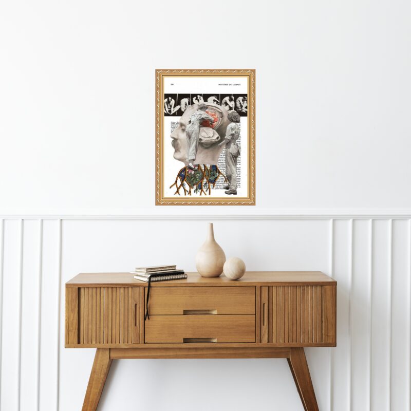 Quadro Decorativo Anatomia Cerebro Vintage