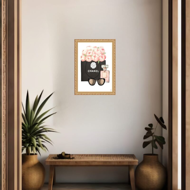 Quadro Decorativo Chanel Flores b