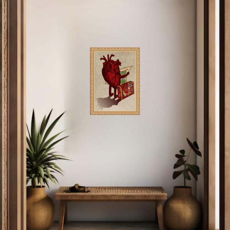 Quadro Decorativo Coração Viajante b