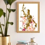 Quadro Decorativo Justiça Floral Aquarela