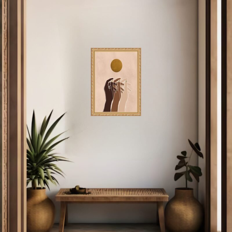 Quadro Decorativo Mãos Terracota b