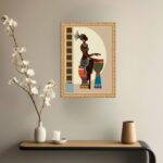 Quadro Decorativo Mulher Negra Tocando Tambor