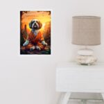 Quadro Decorativo Shih Tzu Meditando