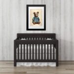 Quadro Infantil Urso Antigo Azul - 60x48 Cm