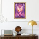 Quadro Moldura Dourada Arcanjo Metatron