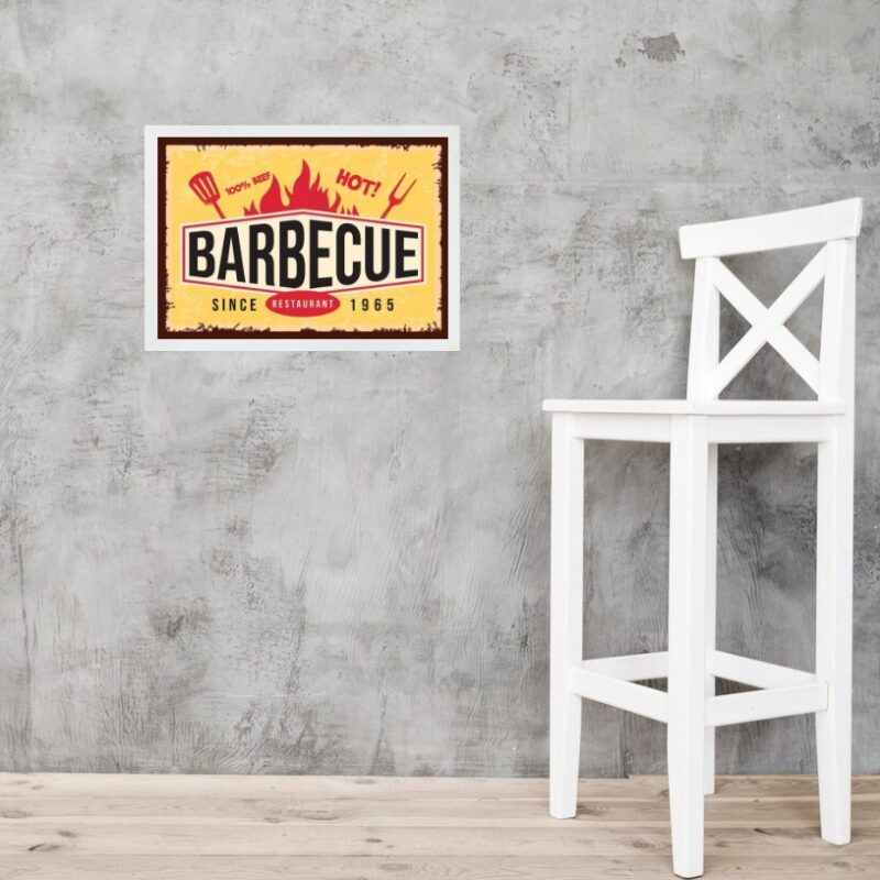 Quadro Placa Vintage Churrasco - Barbecue