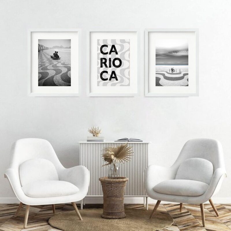 Kit 3 Quadros Grandes Carioca - 60x48cm b