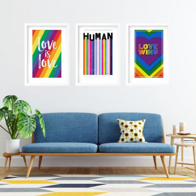 Kit 3 Quadros Grandes Pride 60x48cm - Image 2