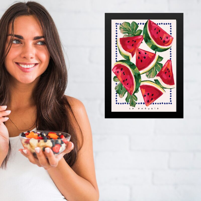 Quadro Decorativo Elegante Para Cozinha - Melancia